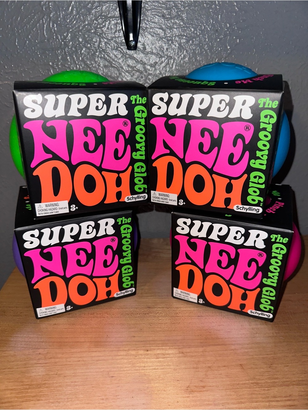 1 Super NeeDoh Groovy Glob Stress Ball- Assort. Colors